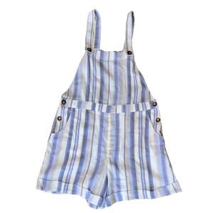 Hollister Blue and White Striped Romper